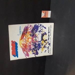 NOV 22 1970 PRO FOOTBALL NEW YORK JETS VS BOSTON PATRIOTS PROGRAM & TICKET STUB